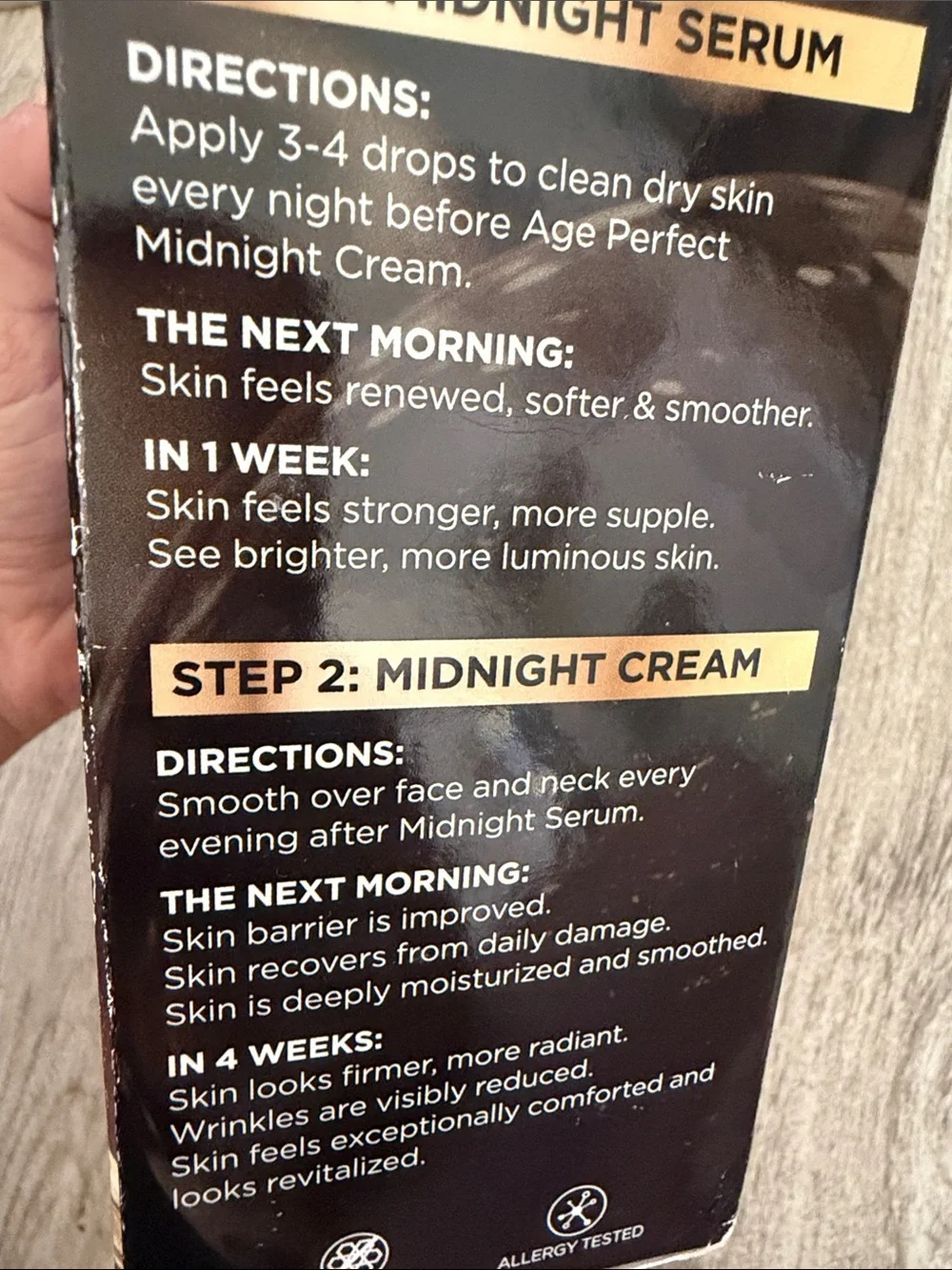 L'Oreal Midnight Duo Skincare Set - Black & Gold Packaging